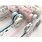 5 Rolls Washi Tape Set Creative Basic Skinny Decorative Tapes for Arts, DIY Crafts, Journals, Planners, Scrapbooking, Wrapping (Sakura)